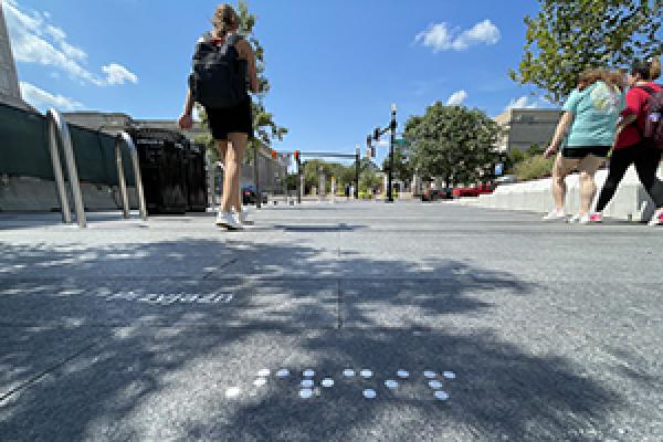 'Friendship' in Braille at University Square 'Friendship' in Braille at University Square